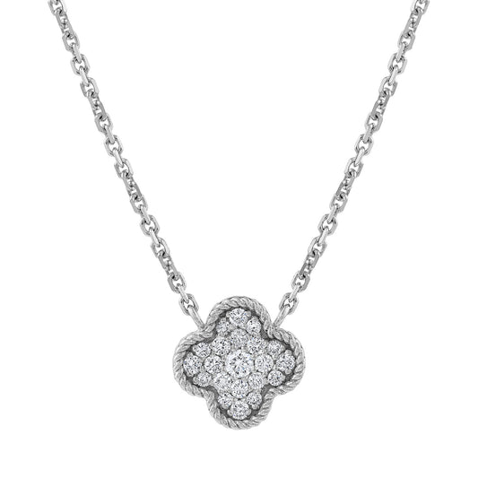 LaViano Fashion 14K White Gold Diamond Necklace