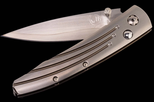 William Henrry B10 Lancet Smoke Knife Anodized Titanium with Quartz Gemstone  2010-0045 066/250