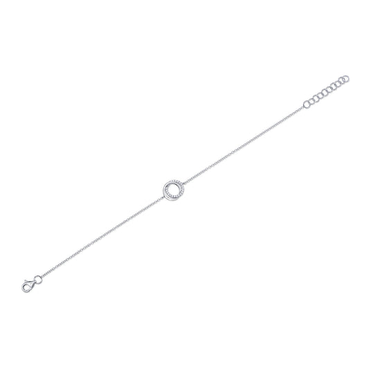 Shy Creations 14K White Gold Diamond Bracelet