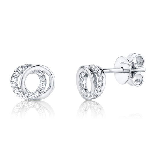 Shy Creations 14K White Gold Diamond Earrings