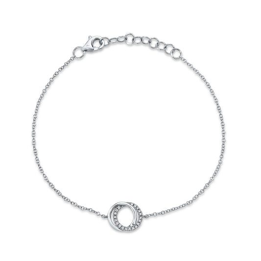 Shy Creations 14K White Gold Diamond Bracelet