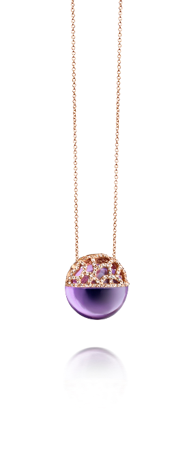 Nanis 18K Yellow Gold Lemon  Quartz and Diamond Pendant