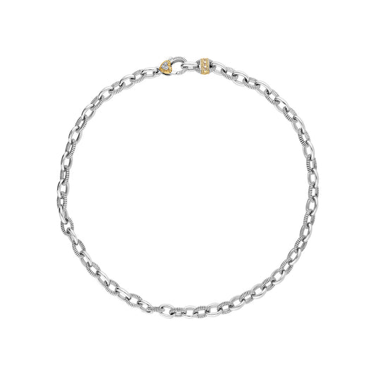 LaViano Fashion Sterling Silver and 18K Yellow Gold Judith Ripka Necklace