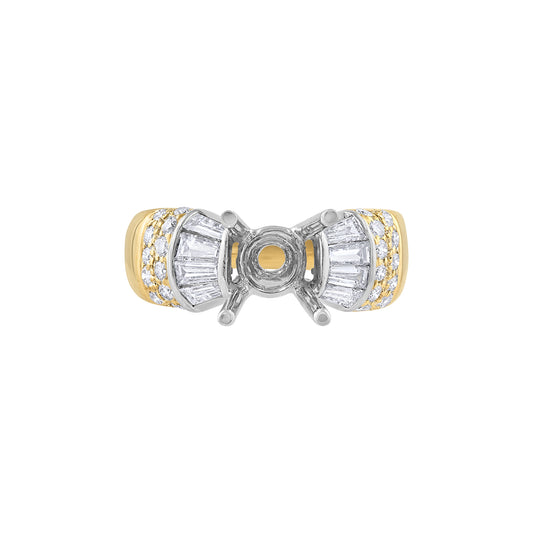 LaViano Fashioon 18K Two Tone Diamond Semi Mounting