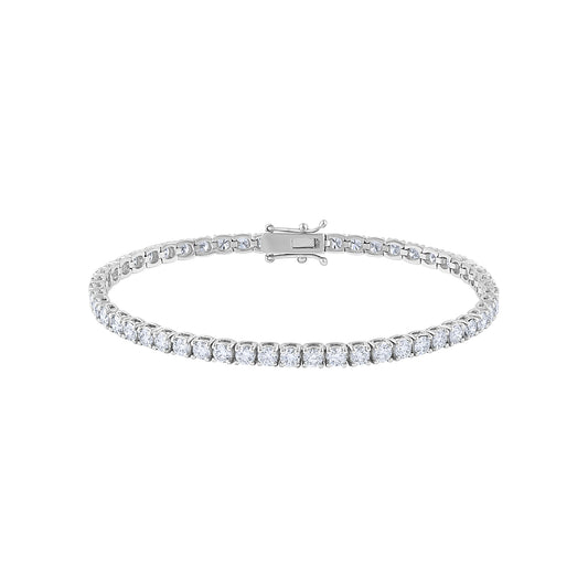 LaViano Fashion 14K White Gold Diamond Tennis Bracelet