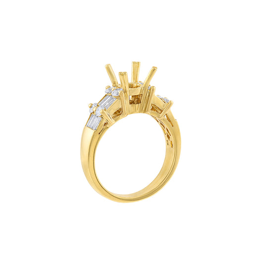 LaViano Fashion 18K Yellow Gold Diamond Semi Mounting