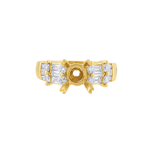 LaViano Fashion 18K Yellow Gold Diamond Semi Mounting