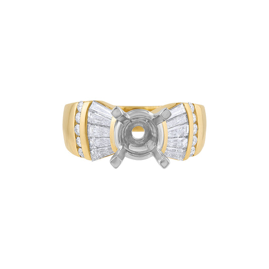 LaViano Fashion  18K Yellow Gold and Platinum Semi Mounting