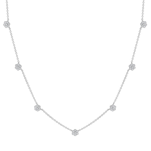 LaViano Fashion 18K  White Gold Diamond Necklace