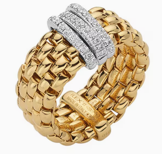 FOPE 18K Two Tone Diamond Ring