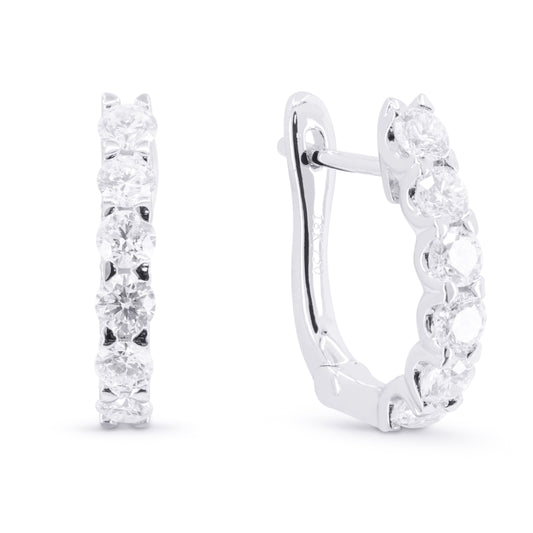 LaViano Fashion 14K White Gold Diamond Earrings