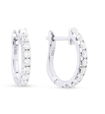 Laviano Fashion 14K White Gold Diamond Earrings