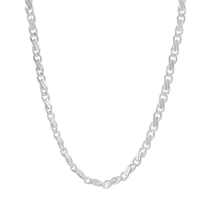 LaViano Fashion Sterling Silver Paperclip Necklace