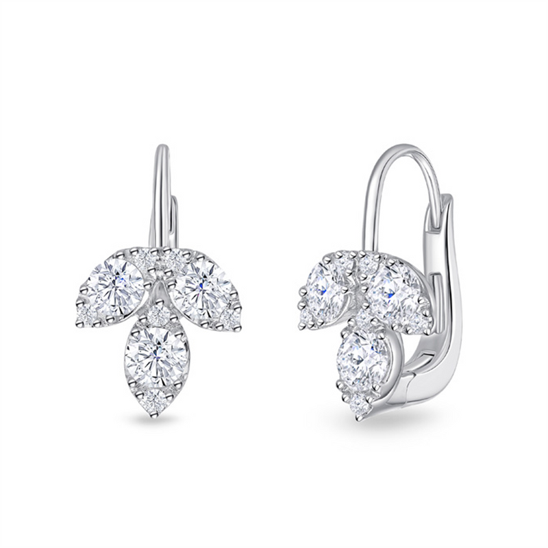 LaViano Fashion 18K White Gold Diamond Earrings