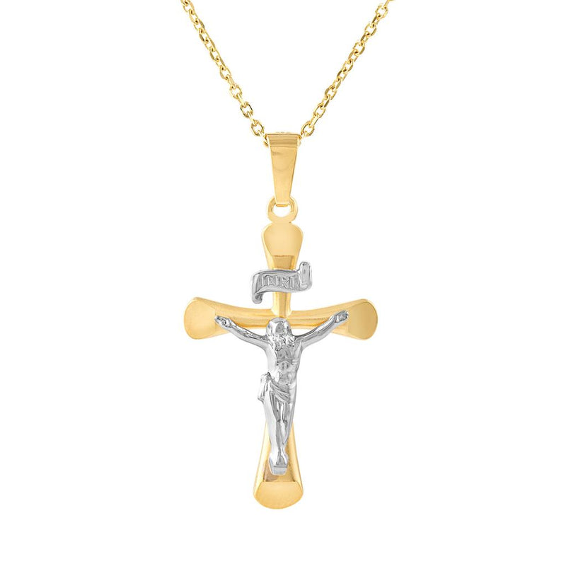 LaViano Fashion 14K Two Tone Cross