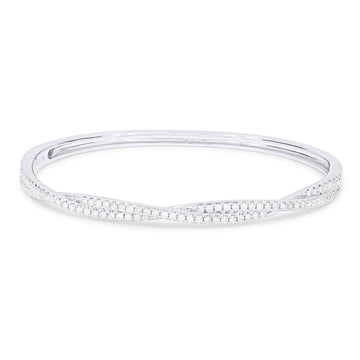LaViano Fashion 14K White Gold Diamond Bracelet