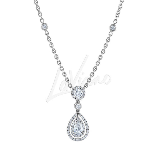 LaViano Fashion 18K White Gold Diamond Necklace
