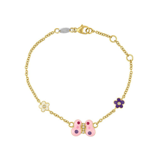 Aaron Basha 18K Yellow Gold Enamel Bracelet