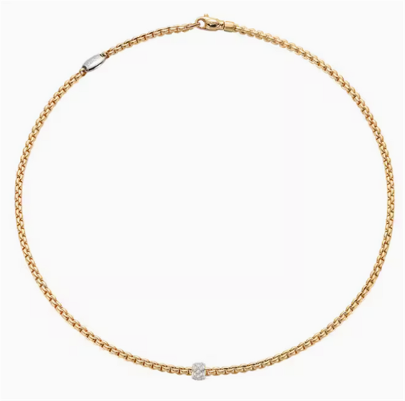 FOPE 18K Two Tone Diamond Necklace