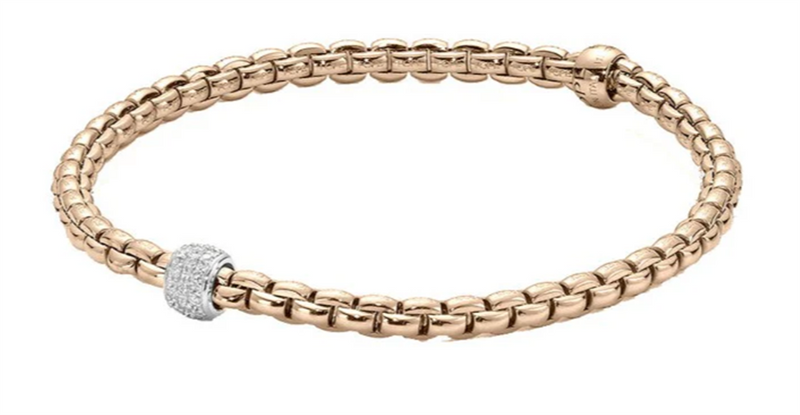 FOPE 18K Rose and White Gold Diamond Bracelet