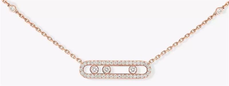 Messika 18K Rose Gold Diamond Baby Move Necklace