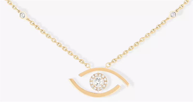 Messika 18K Yellow Gold Diamond Lucky Eye Necklace