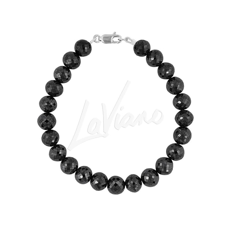 LaViano Fashion 14K White Gold Black Diamond Bracelet