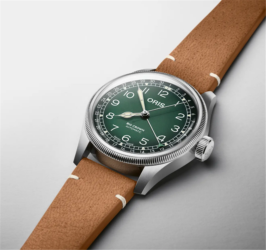 ORIS Big Crown X Cervo Volante 38mm Automatic Green Dial on Deer Leather Strap 01 754 7779 4067-Set
