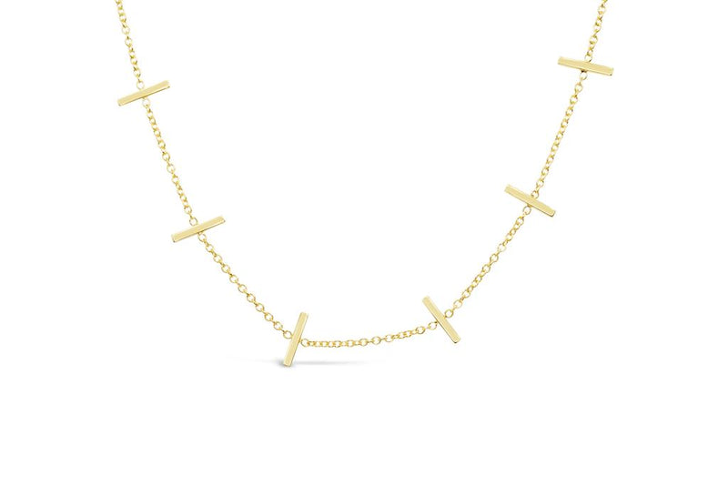 LaViano Fashion 14K Yellow Gold Station Necklace 18"