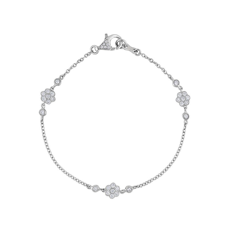 LaViano Fashion 18K White Gold Diamond Bracelet