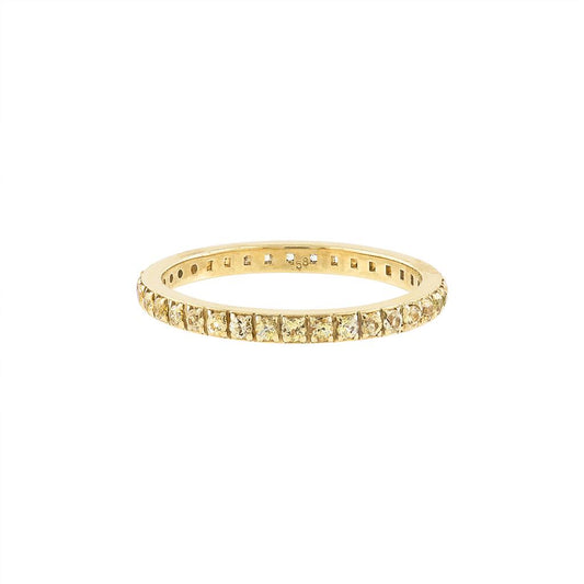 LaViano Fashion  18K Yellow Gold Yellow Sapphire Band