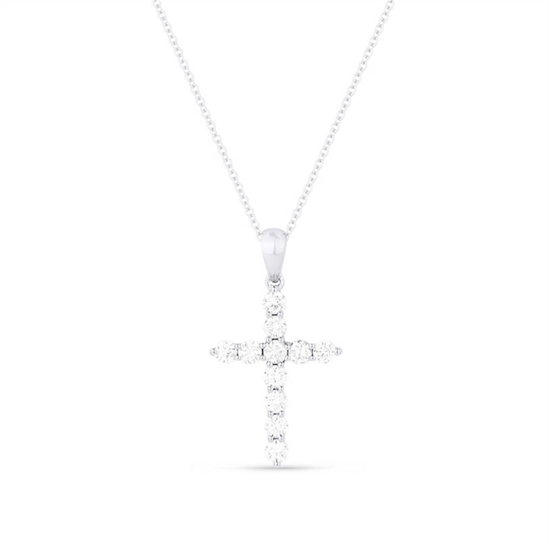 LaViano Fashion 14K White Gold Diamond Cross