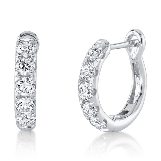 LaViano Fashion 14K White Gold Diamond Earrings