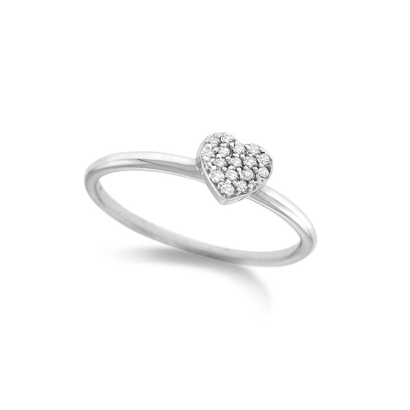 KC Designs 14K White Gold Diamond Heart Ring