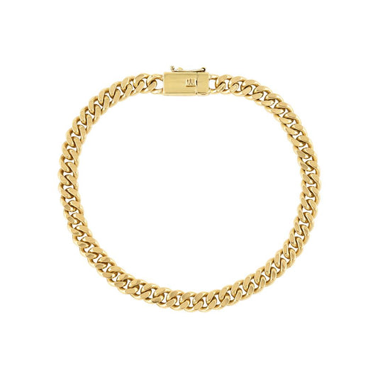 LaViano Fahsion 18K Yellow Gold Curb Link Bracelet 8"