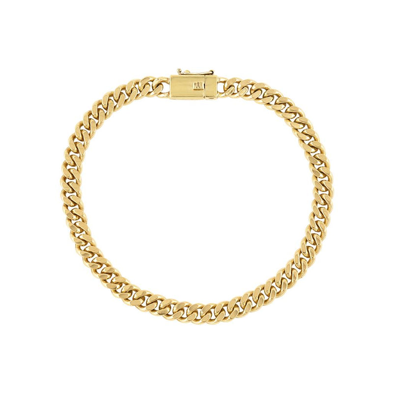 LaViano Fahsion 18K Yellow Gold Curb Link Bracelet 8"