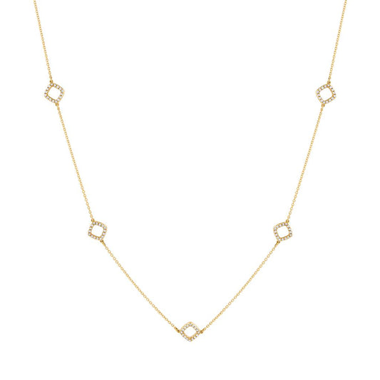 LaViano Fashion 14K Yellow Gold Diamond Necklace