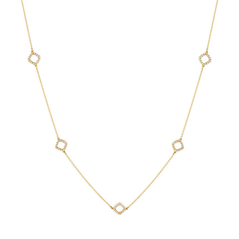 LaViano Fashion 14K Yellow Gold Diamond Necklace