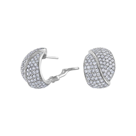 LaViano Fashion 18K White Gold Diamond Earrings