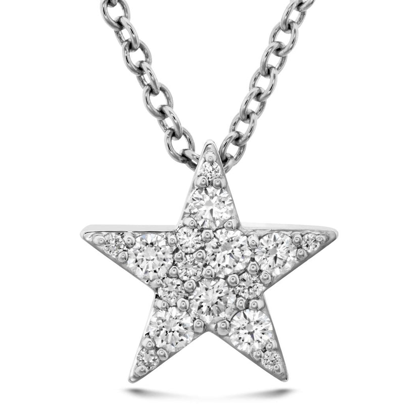 LaViano Fashion 18KWhite Gold Diamond Star Pendant