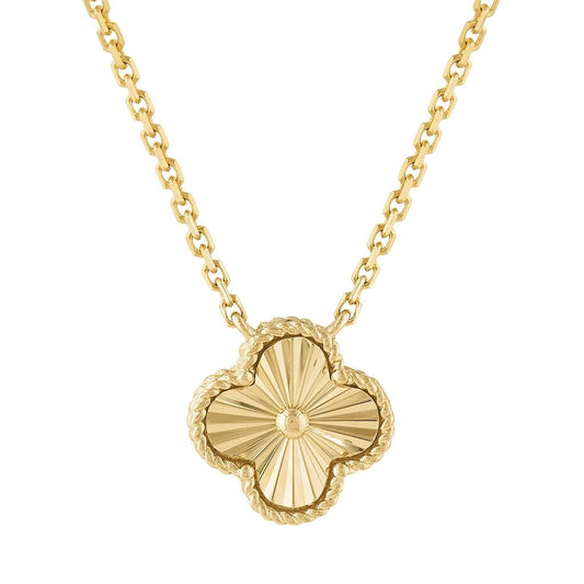 LaViano Fashion 14K Yellow Gold Mother of Pearl Necklace Reversible