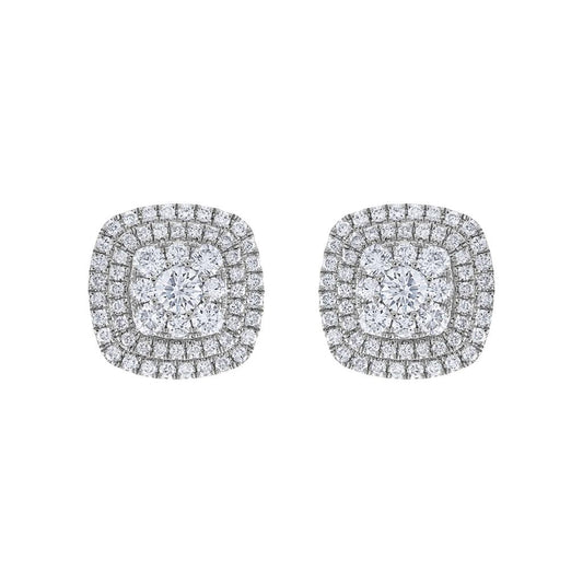 LaViano Fashion 14K White Gold Diamond Earrings