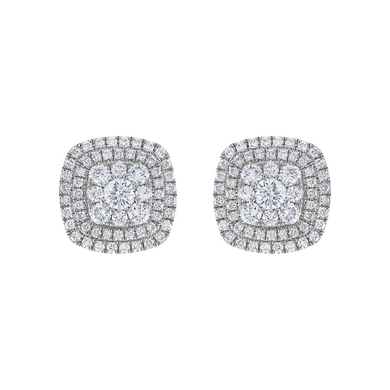 LaViano Fashion 14K White Gold Diamond Earrings