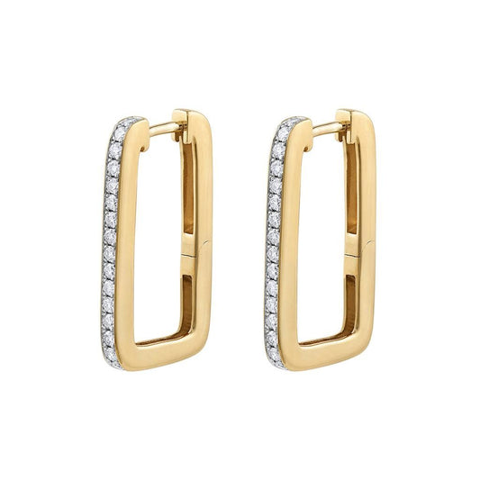 LaViano Fashion 14K Yellow Gold Diamond Earrings