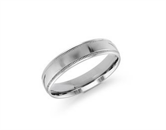 LaViano Fashion Platinum Wedding Band 5MM Size 9