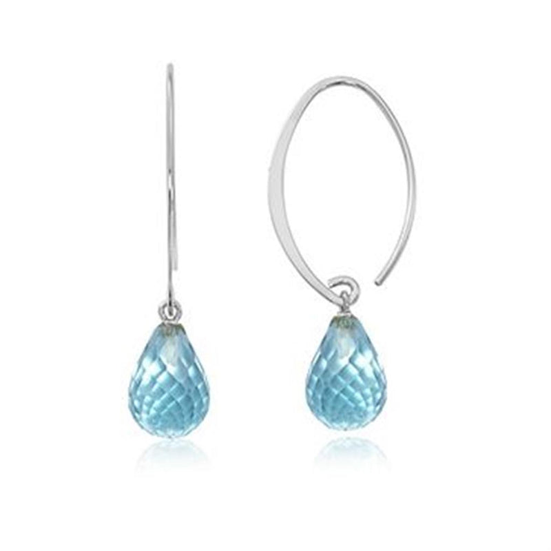 LaViano Fashion Sterling Silver Blue Topaz Earrings