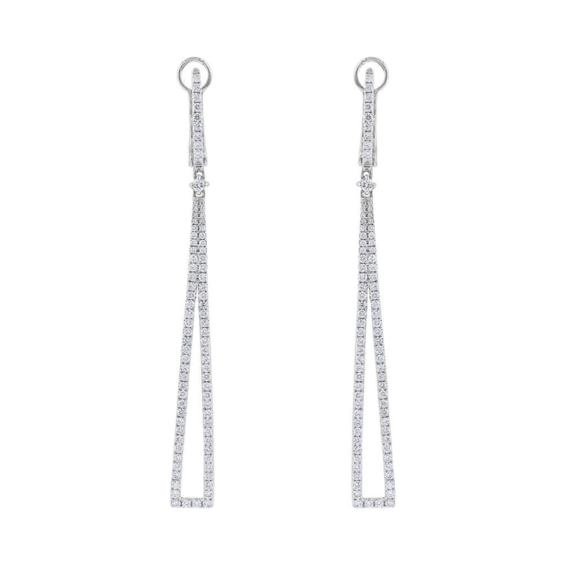 LaViano Fashion 18K White Gold Diamond Earrings