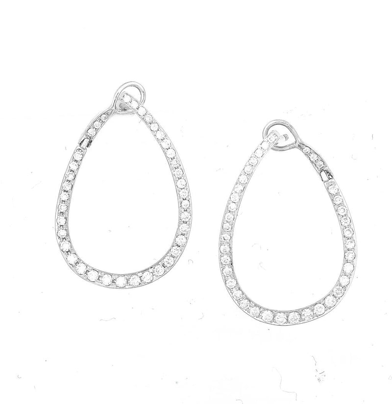 Frederic Sage 14K White Gold Diamond Earrings