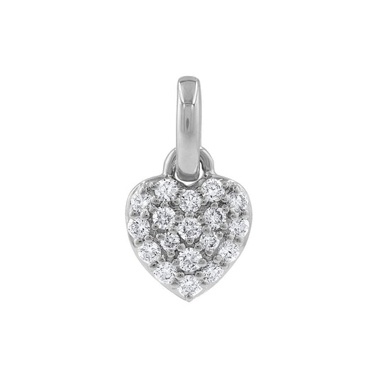 LaViano Fashion 14K White Gold Diamond Charm