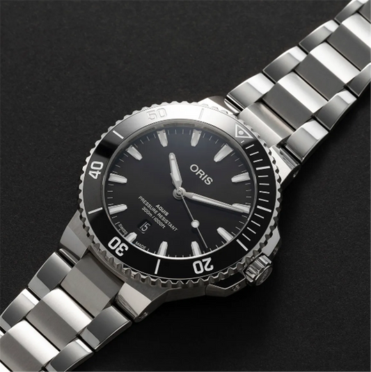 ORIS Aquis Date 43.5mm Automatic Black Dial on Steel Bracelet 01 733 7789 4154-07 8 23 04PEB